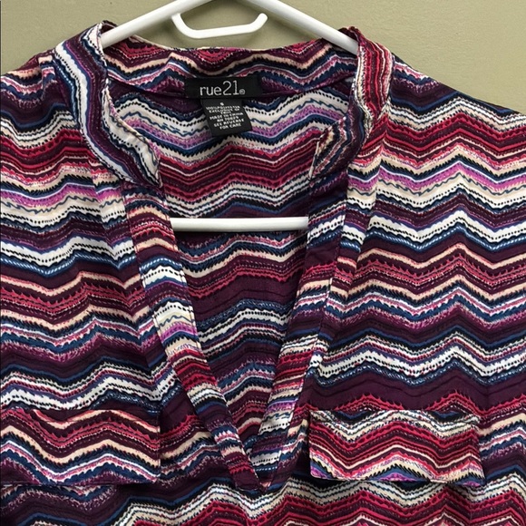 Rue21 Blue and Purple Long Sleeve Sweater Dress - Picture 3 of 15